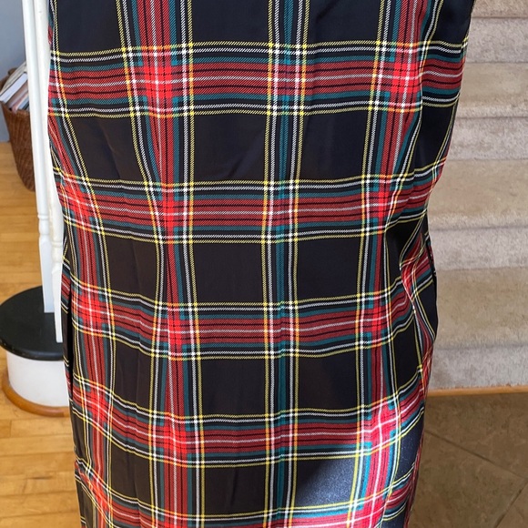 J. Crew Women’s Plaid Bow Neck Shift Dress- 4 - Picture 6 of 9